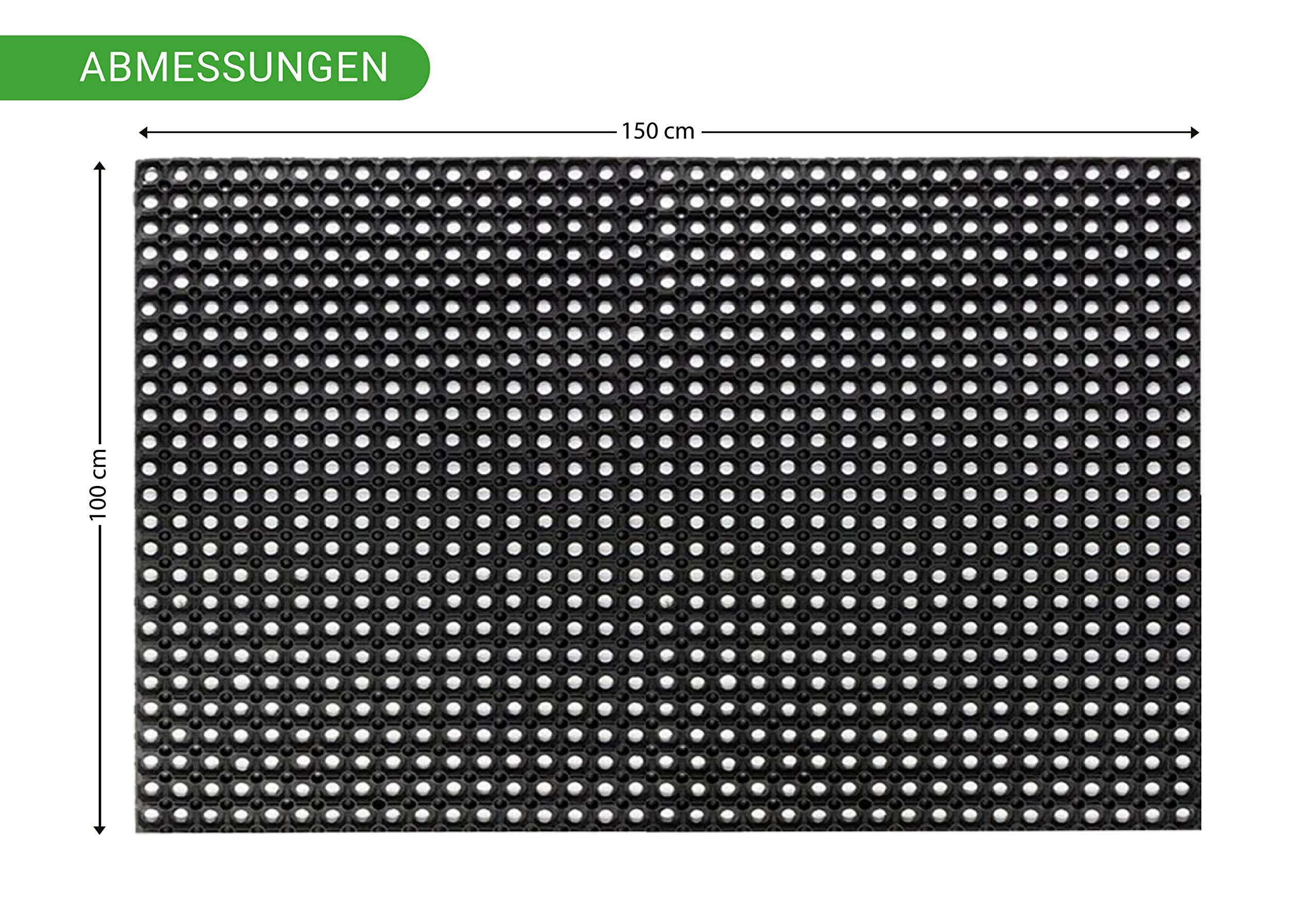 HPFloor Rubber Mats Ringgummimatte 100x150 Wabenmatte Gummi