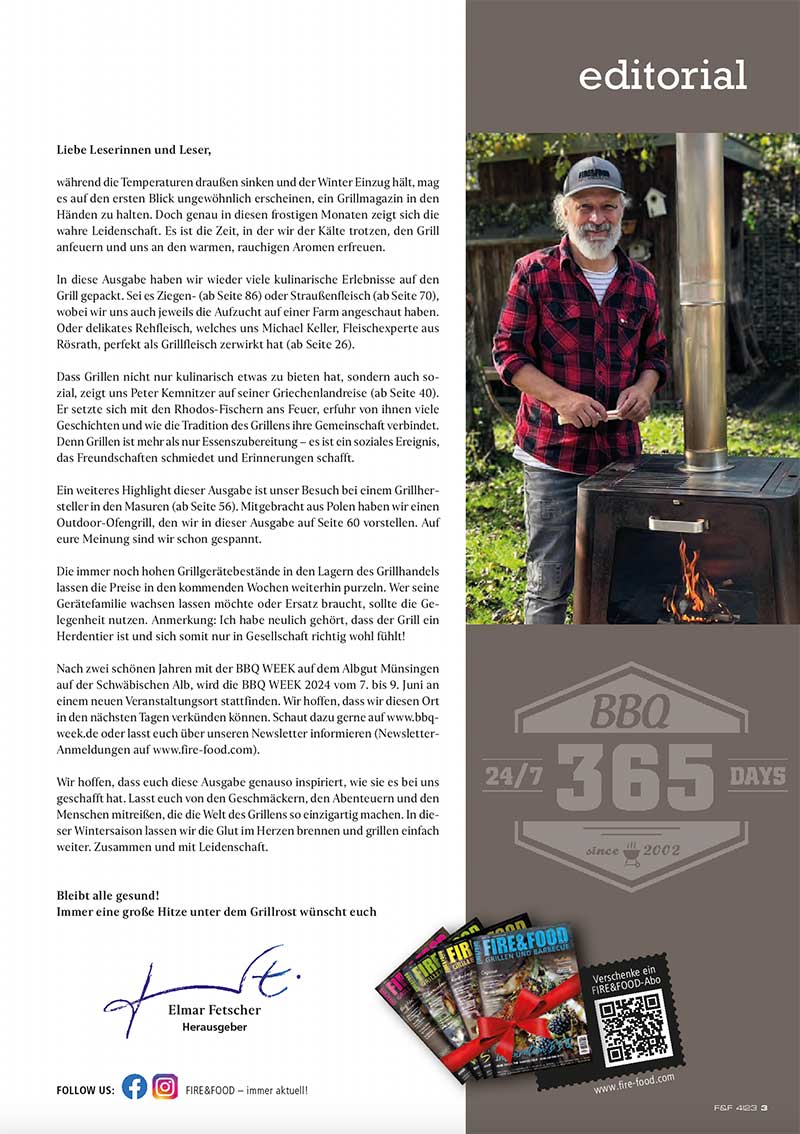FIRE&FOOD 2023/04 Magazin Einzelausgabe Print Grillen