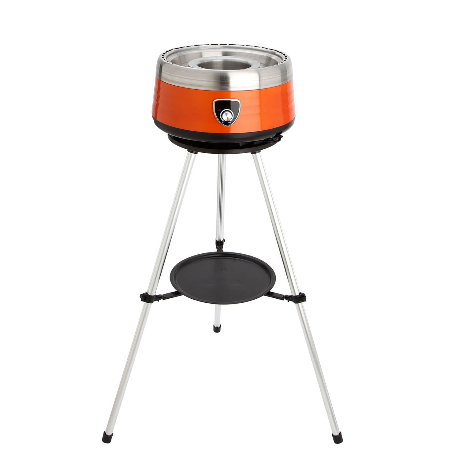 AllGrill Vulcano Holzkohlegrill Orange mit Dreibeinständer