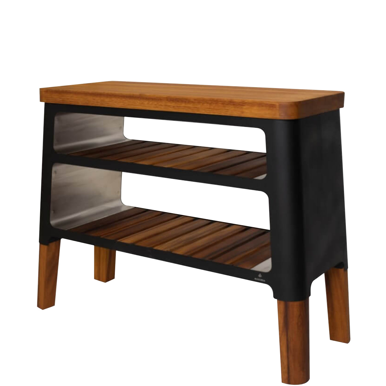 MASURIA nexo Kommode Black Outdoorschrank Holz Stahl