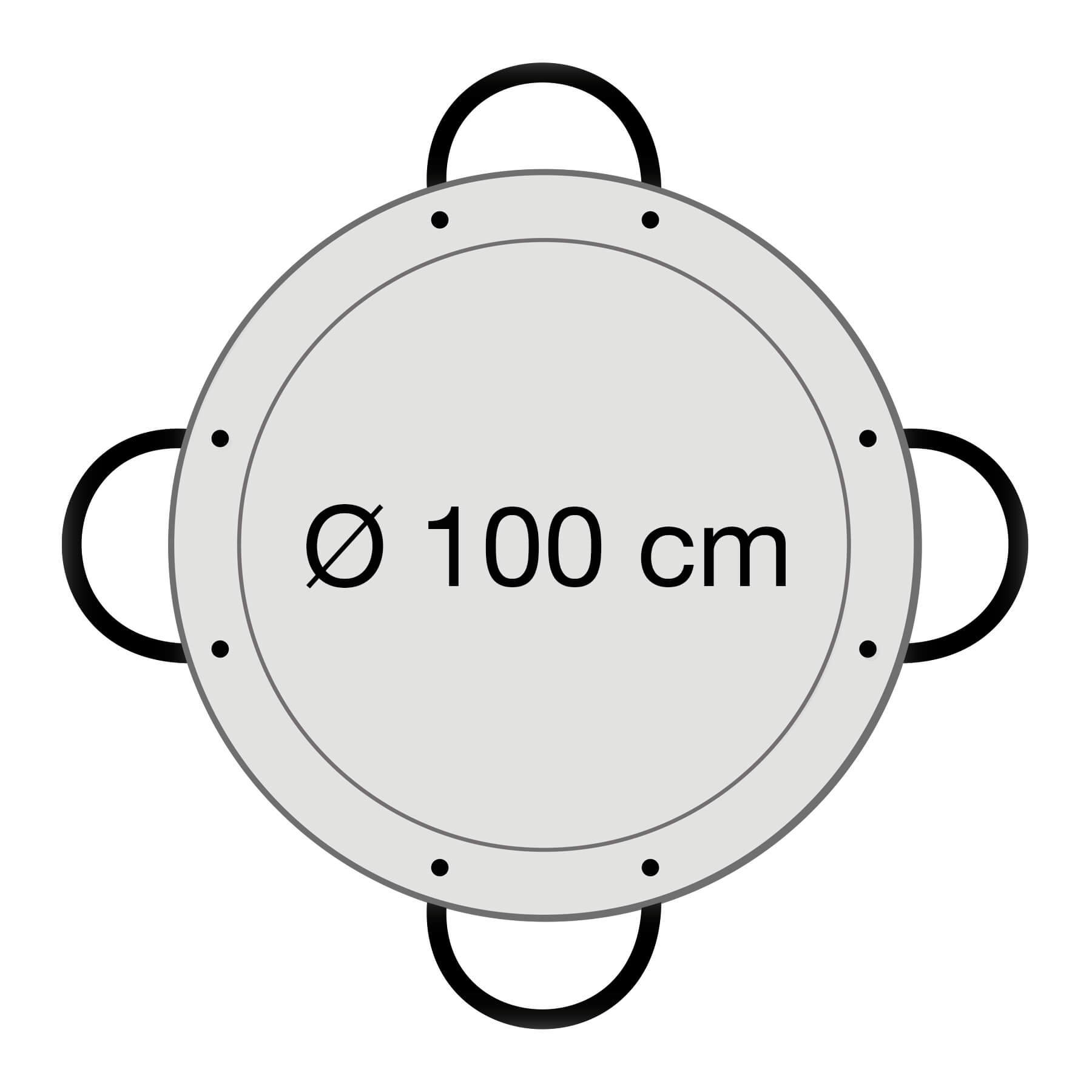 AllGrill Paella World Paella-Pfanne Stahl Ø 100 cm 85 Portionen
