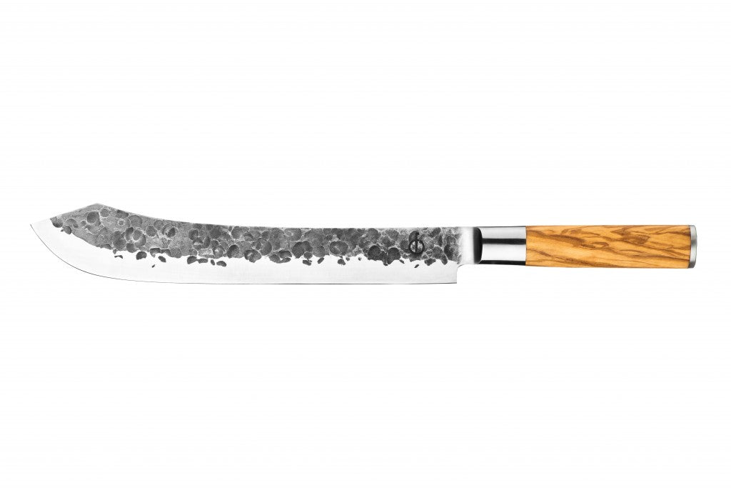 FIRE&FOOD Messer & Bretter Olive Forged Metzgermesser 25,5 cm Olivenholz