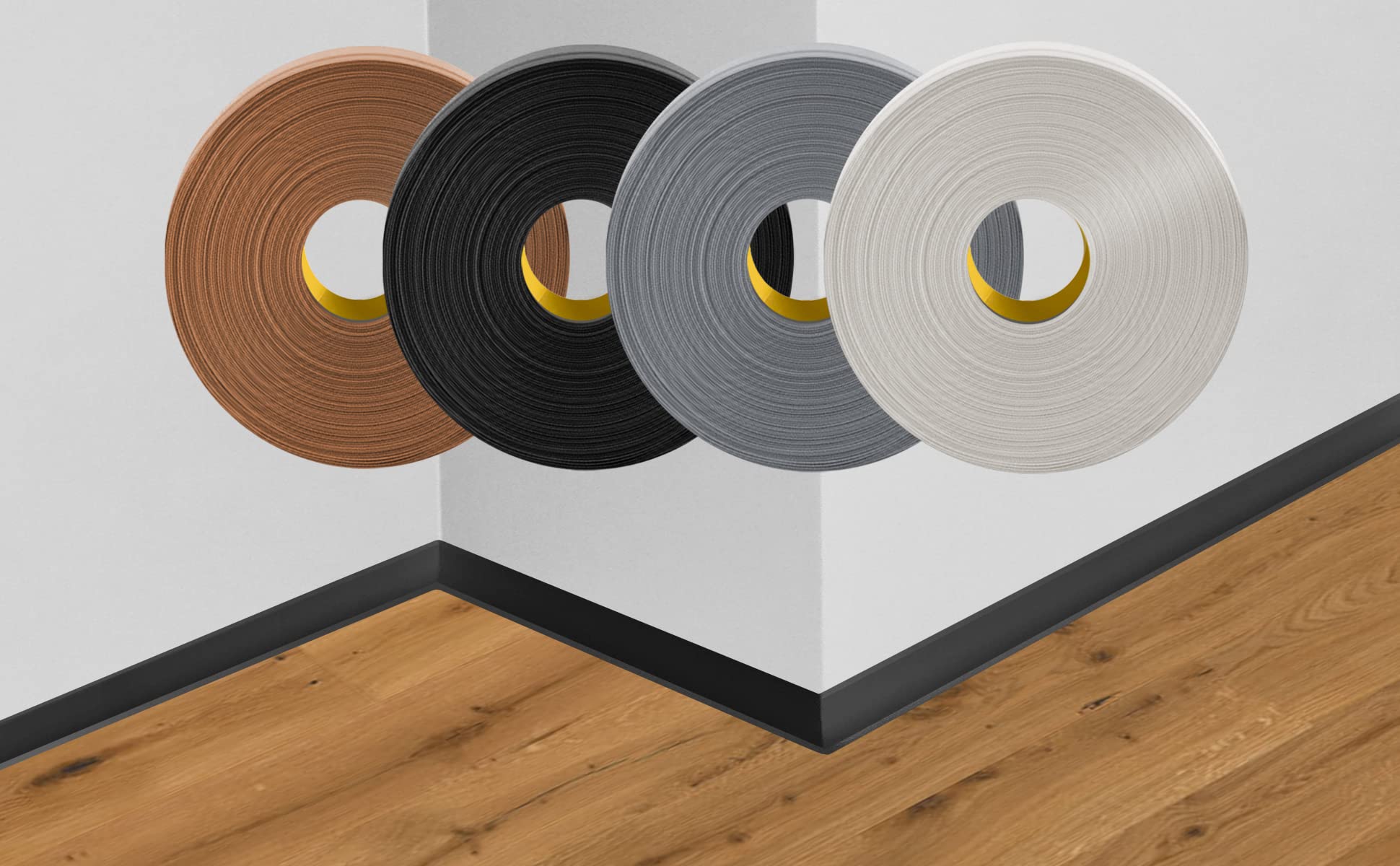 HPFloor Soft Skirting Boards Sockelleiste 10m Schwarz