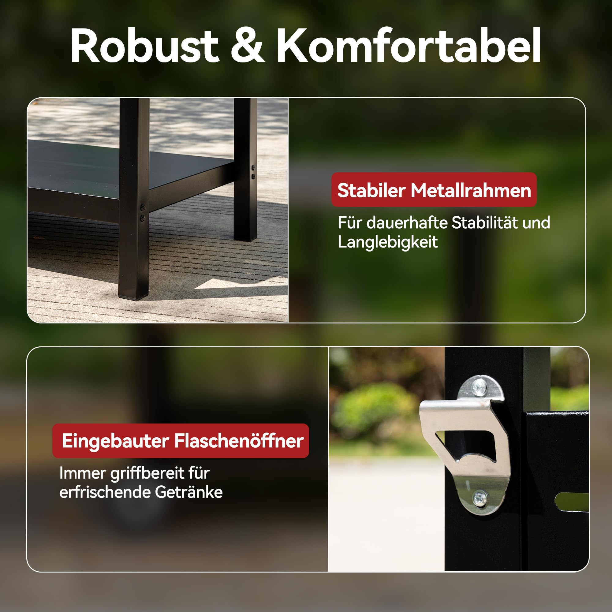 Royal Gourmet Grilltisch Servierwagen Edelstahl 99,7x66,2 cm