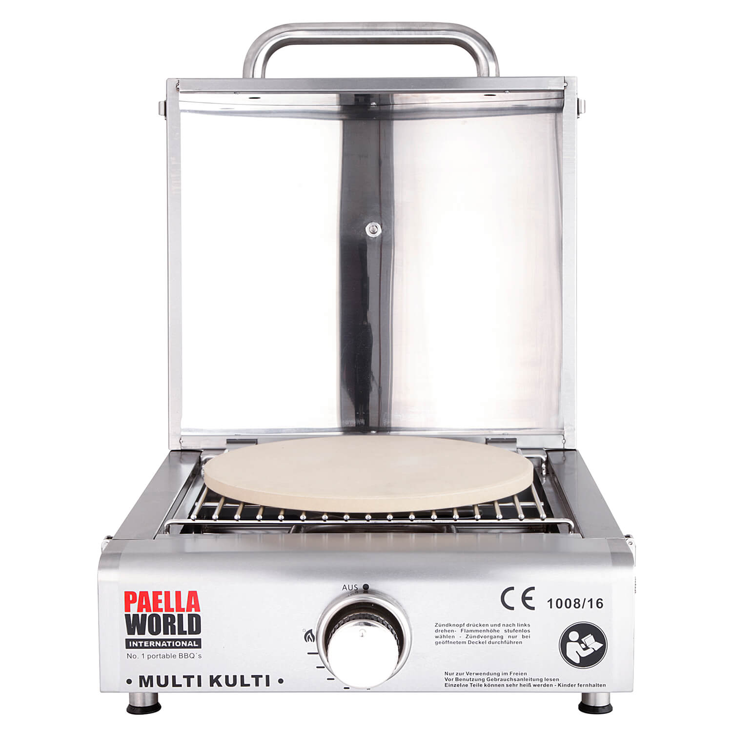 AllGrill MULTI-KULTI Gasgrill Edelstahl mit Zündsicherung Backhaube
