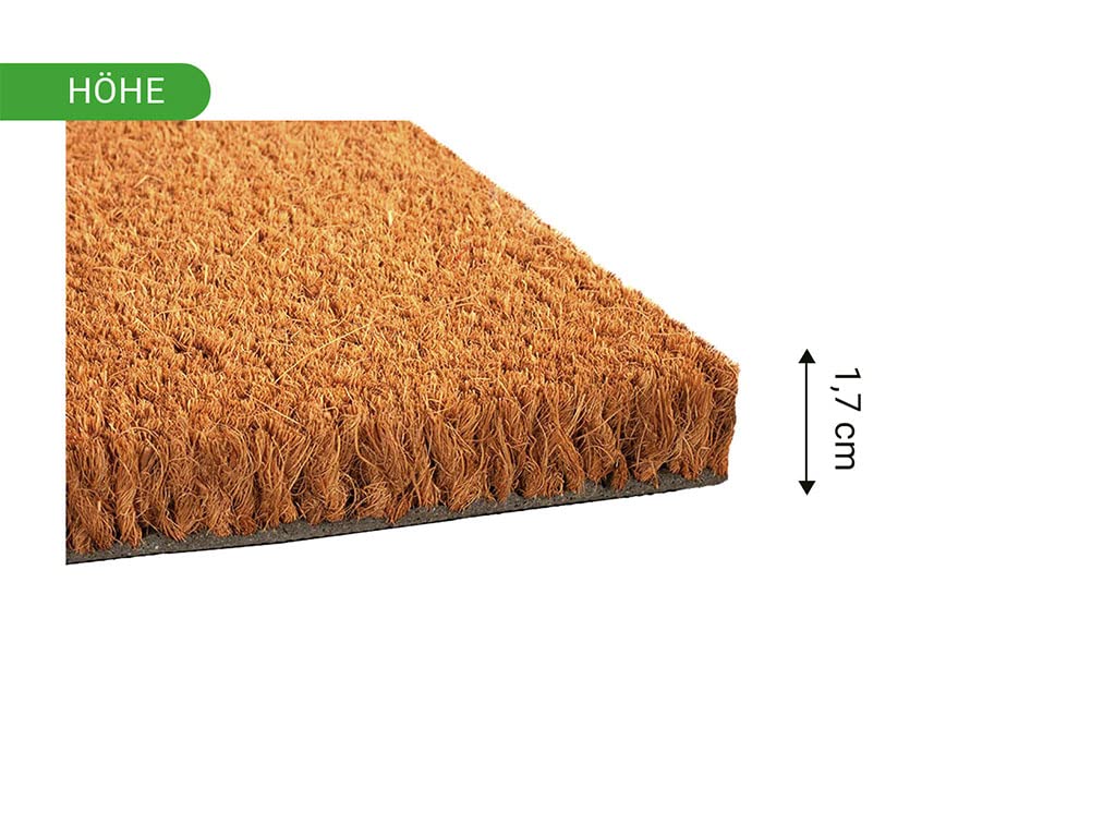 HPFloor Kokosmatte Fußmatte 60x40x1,7 cm Nature Schmutzfang