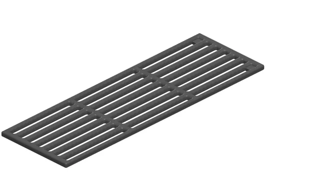 AllGrill Grillzubehör Gussrost schmal 15x46 cm für Chef S Gusseisen