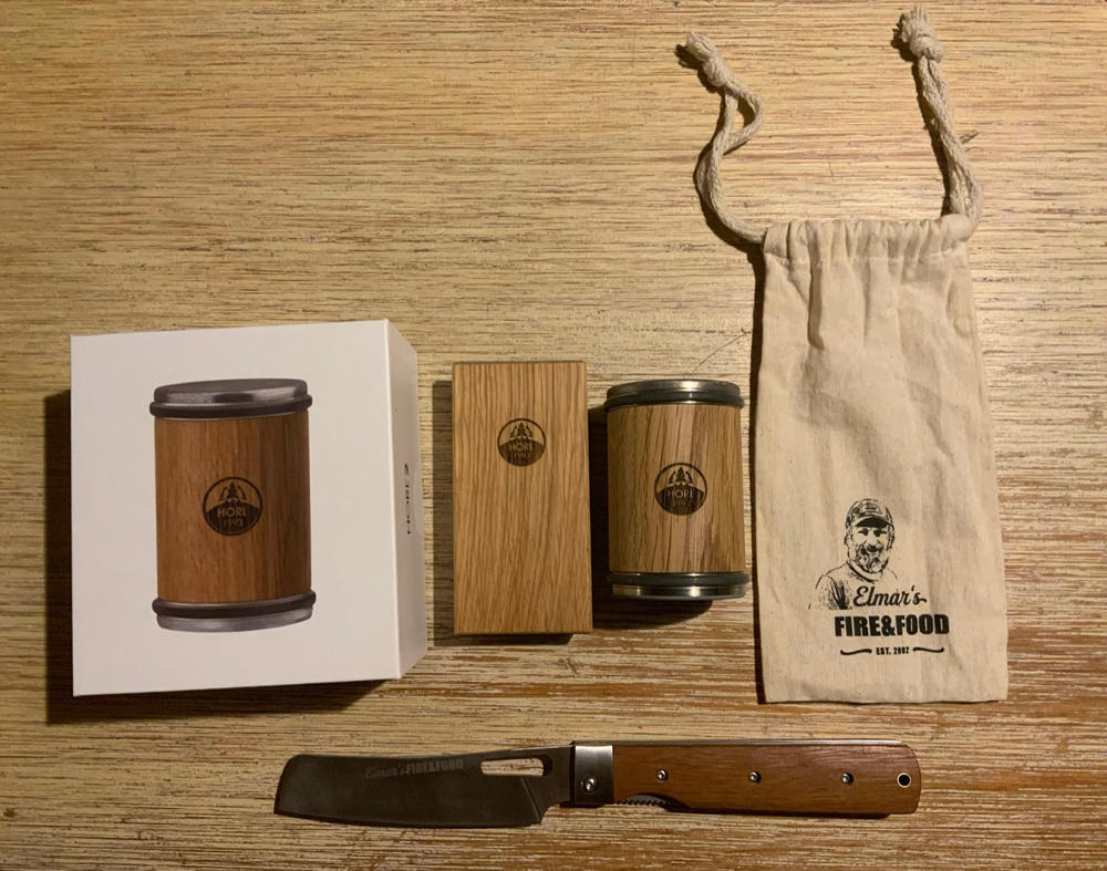 Elmar's Grillmesser BBQ Taschenmesser 12 cm Tagayasan-Holz