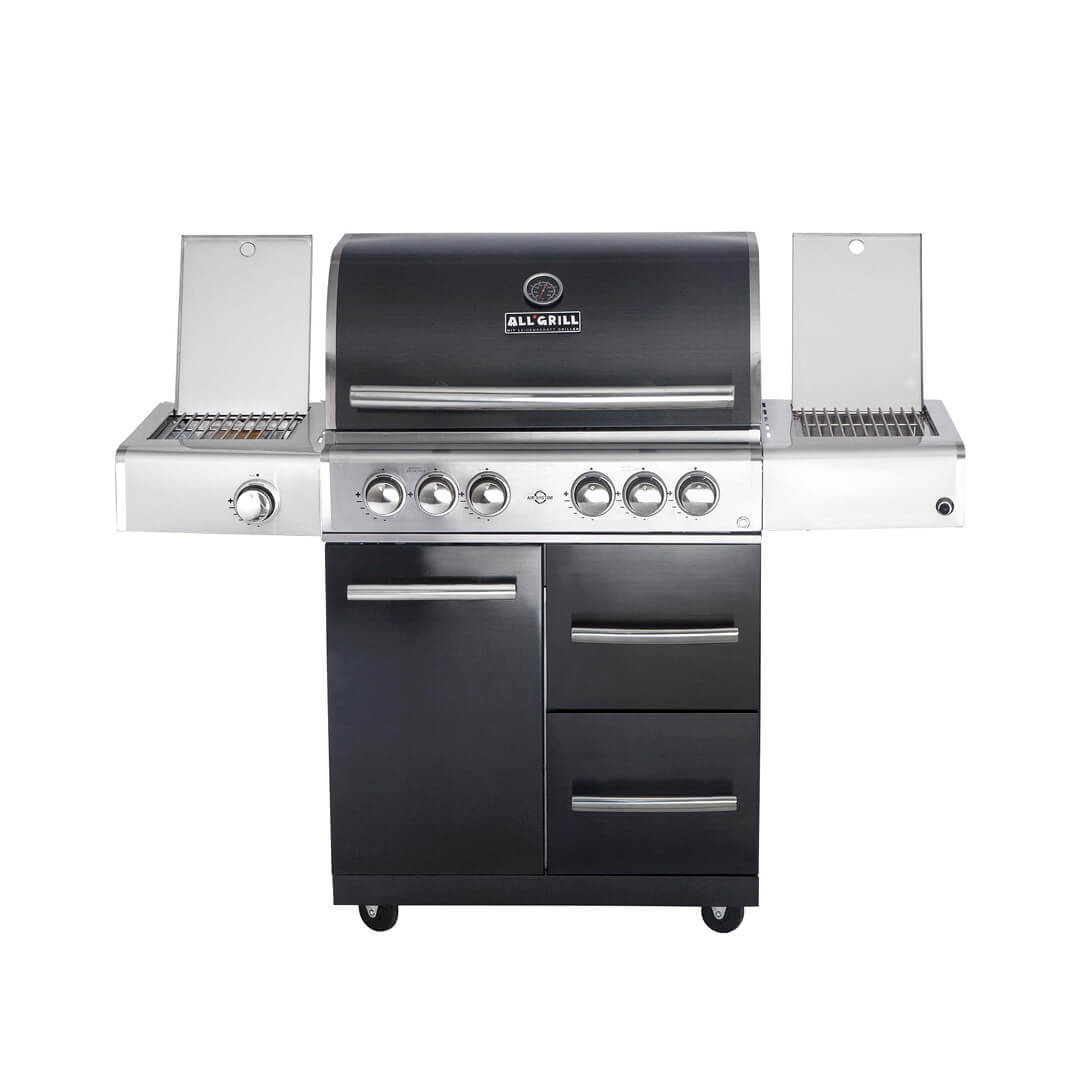 AllGrill Chef Modular S7 L-black Gasgrill 4-Brenner Edelstahl