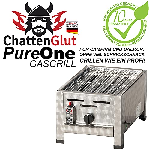 ChattenGlut PureOne Tisch-Gasgrill Edelstahl 4,5kW Rost