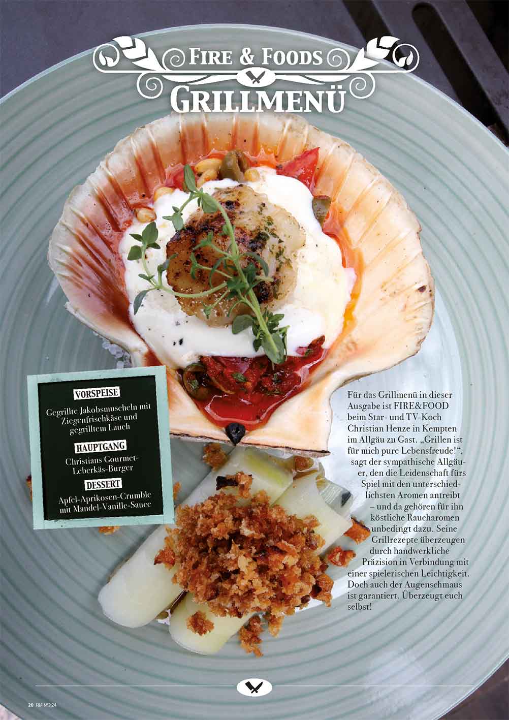 FIRE&FOOD 2024/03 Magazin Printausgabe Grill Backen