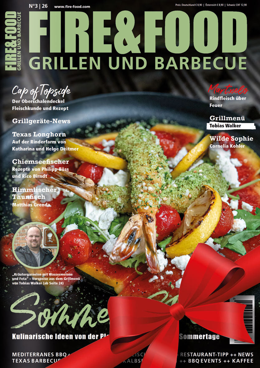 FIRE&FOOD Geschenk-Abo 4 Ausgaben Magazin Grillen