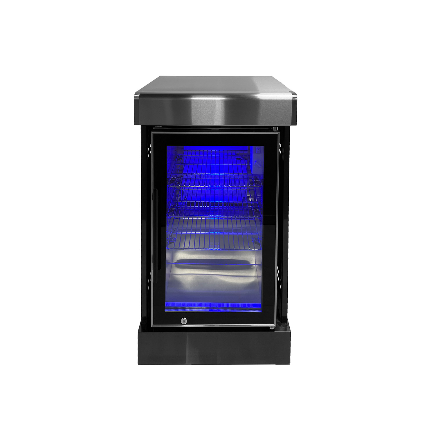 AllGrill Chef Anbaukühlschrank Outdoorküche schwarz