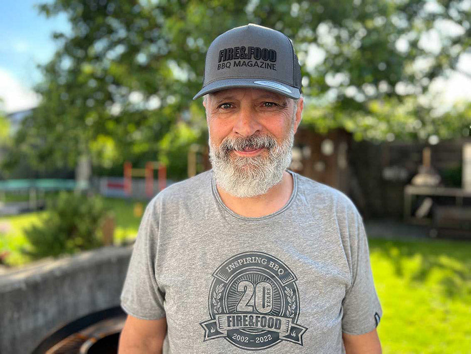 FIRE&FOOD 20 Years T-Shirt Herren Bio-Baumwolle Gr. L