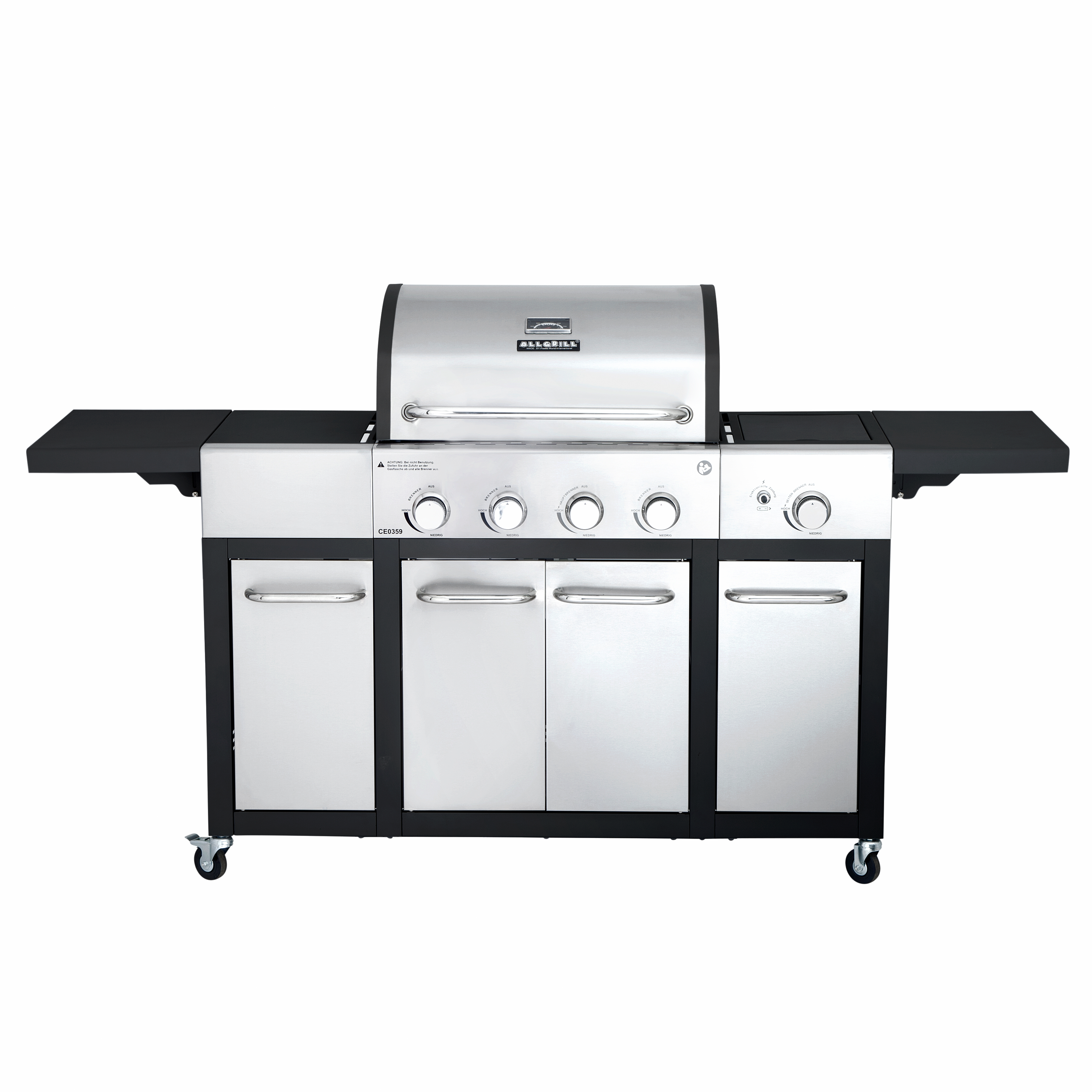 AllGrill Basic-Line Major Gasgrill 4-Brenner Seitentische