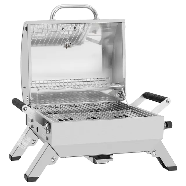 Royal Gourmet Gasgrills Tischgrill Edelstahl Silber 3 kW