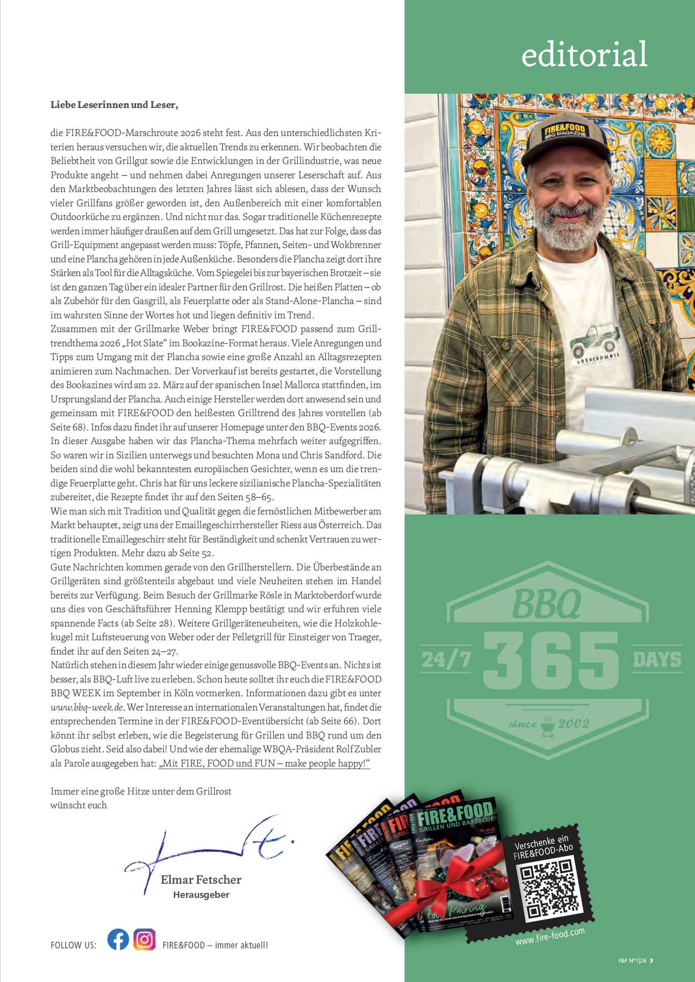 FIRE&FOOD 2026/01 Magazin Printausgabe Plancha-Rezepte