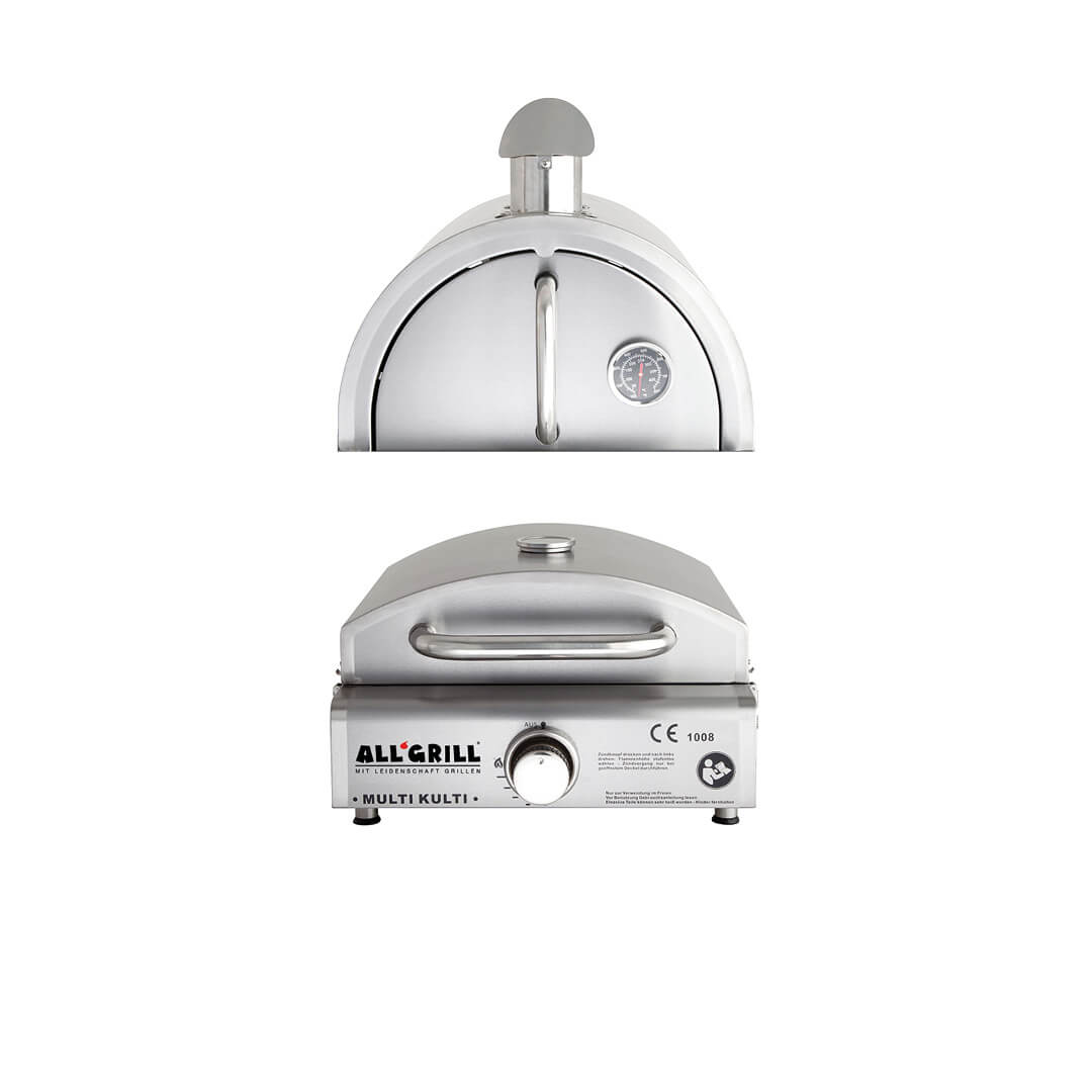 AllGrill Multi-Kulti Set 2 Gasgrill Edelstahl Zündsicherung Haube