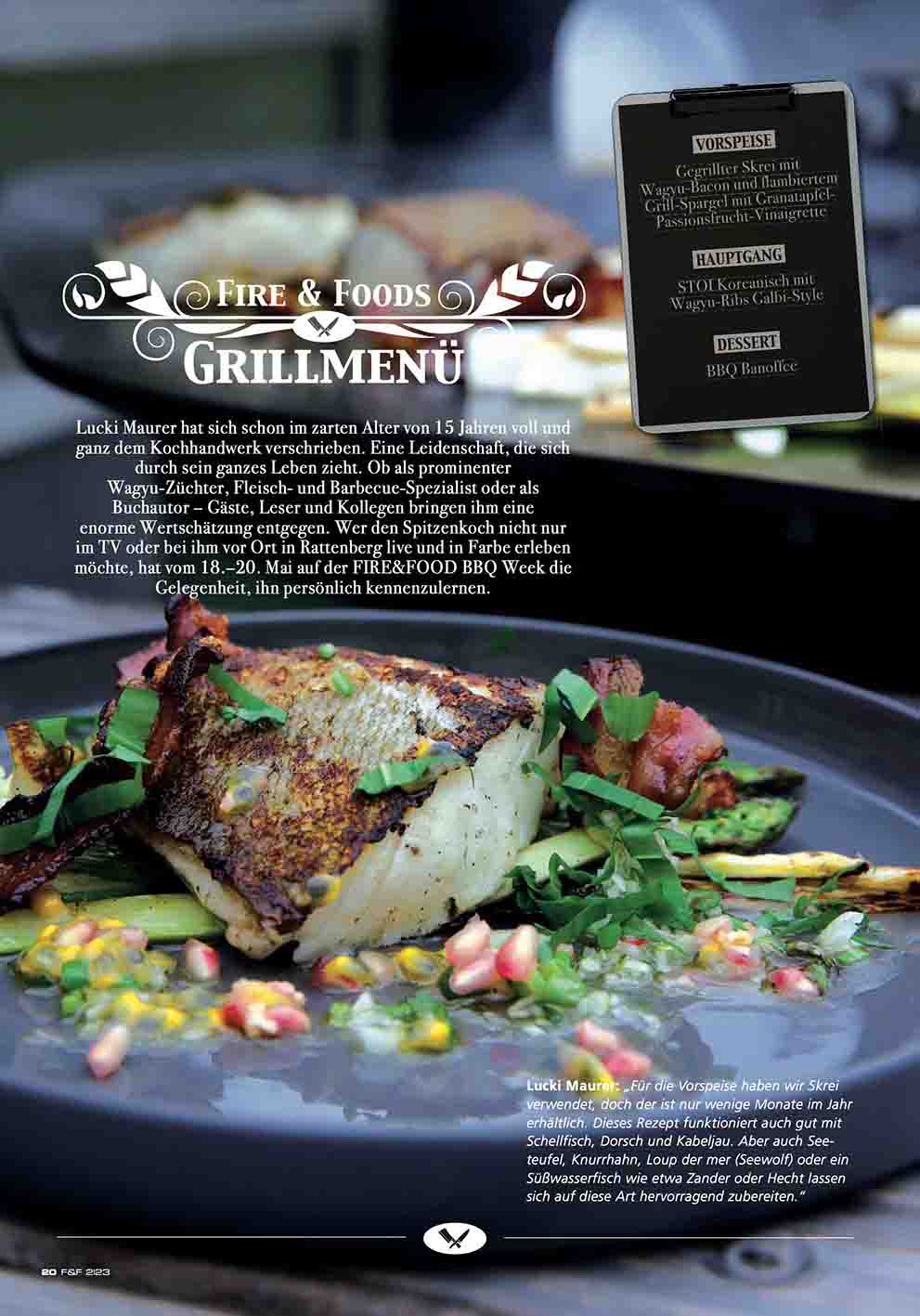 FIRE&FOOD Einzelausgaben Magazin 2023/02 Printausgabe Grillrezepte