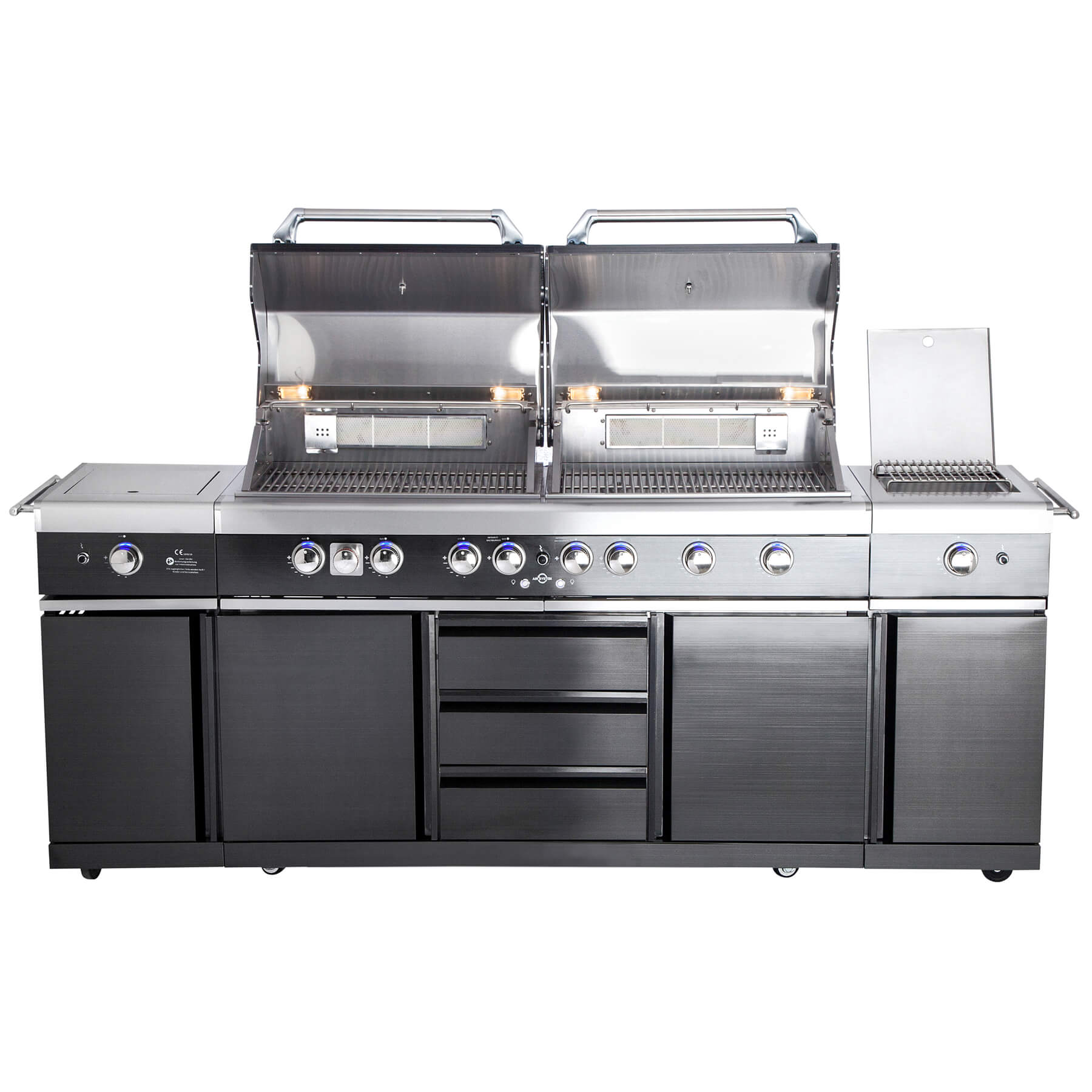 AllGrill Außenküchen Top-Line Extrem Steakzone Black 6-flammig