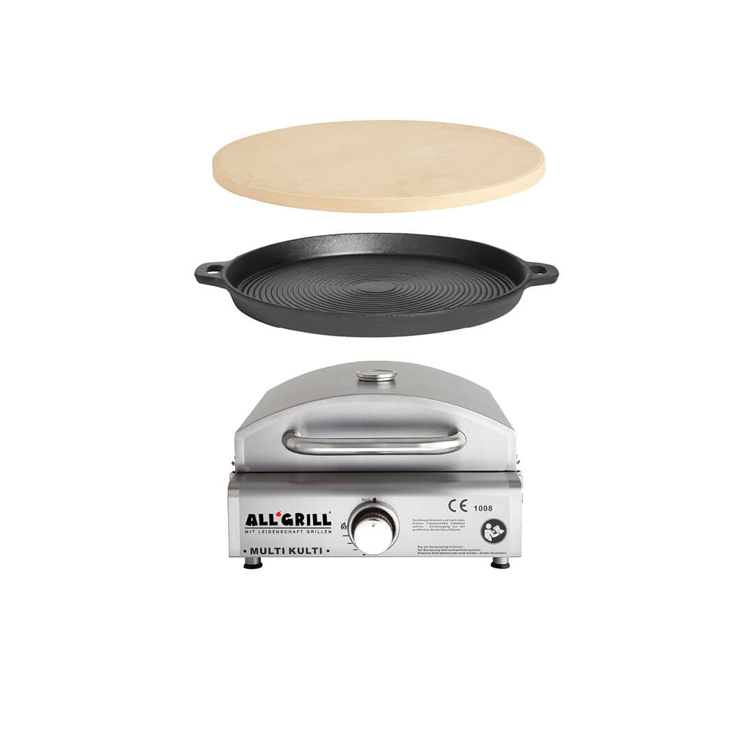 AllGrill Multi-Kulti Set 1 Gasgrill Zündsicherung Edelstahl