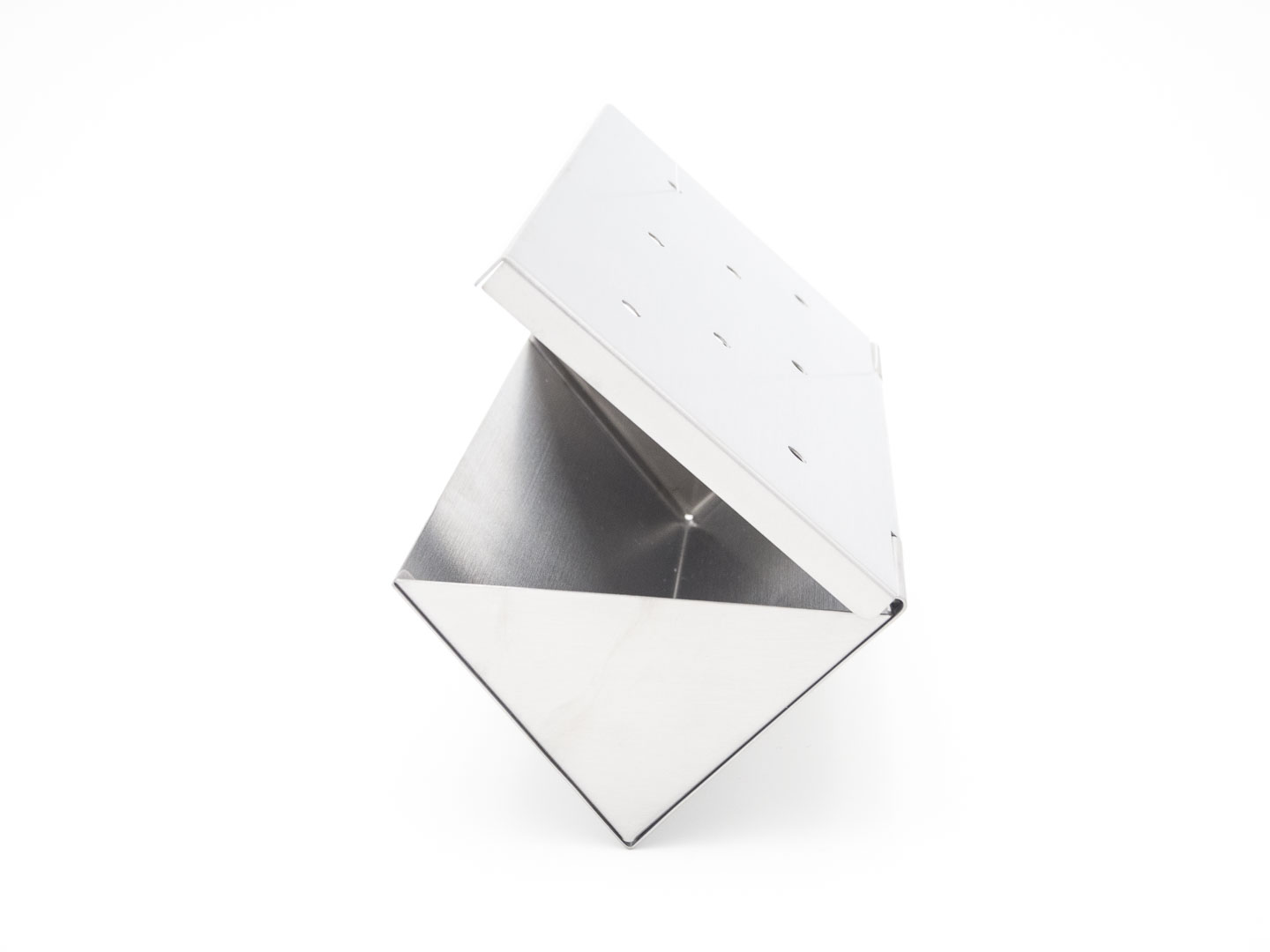 AllGrill Grillzubehör Wood-Chip Räucherbox Edelstahl 22cm