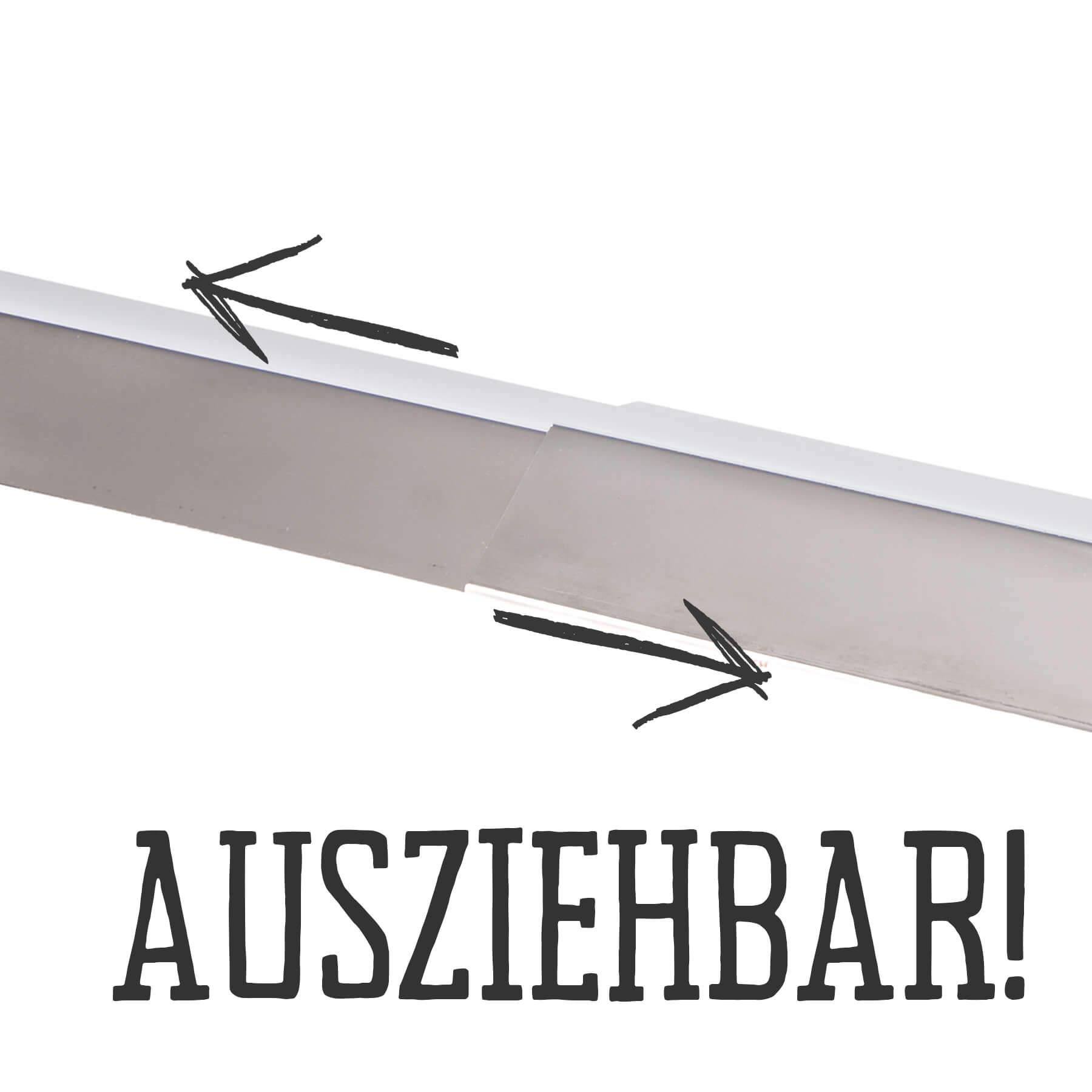 AllGrill Flammblech Edelstahl variabel 35-60 cm breit