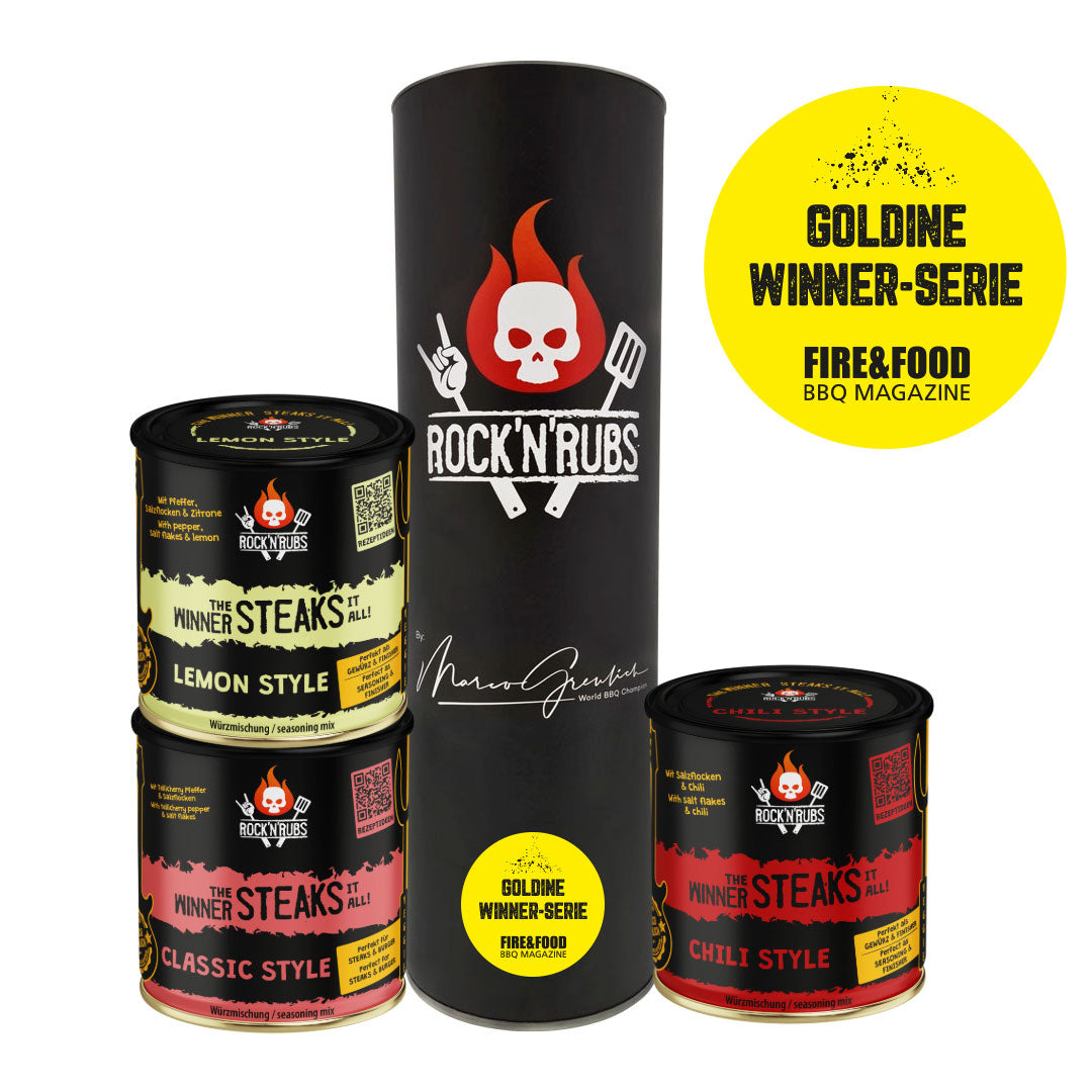 Rock'N'Rubs Winner Steaks It All Gewürzset 3er Black Tube