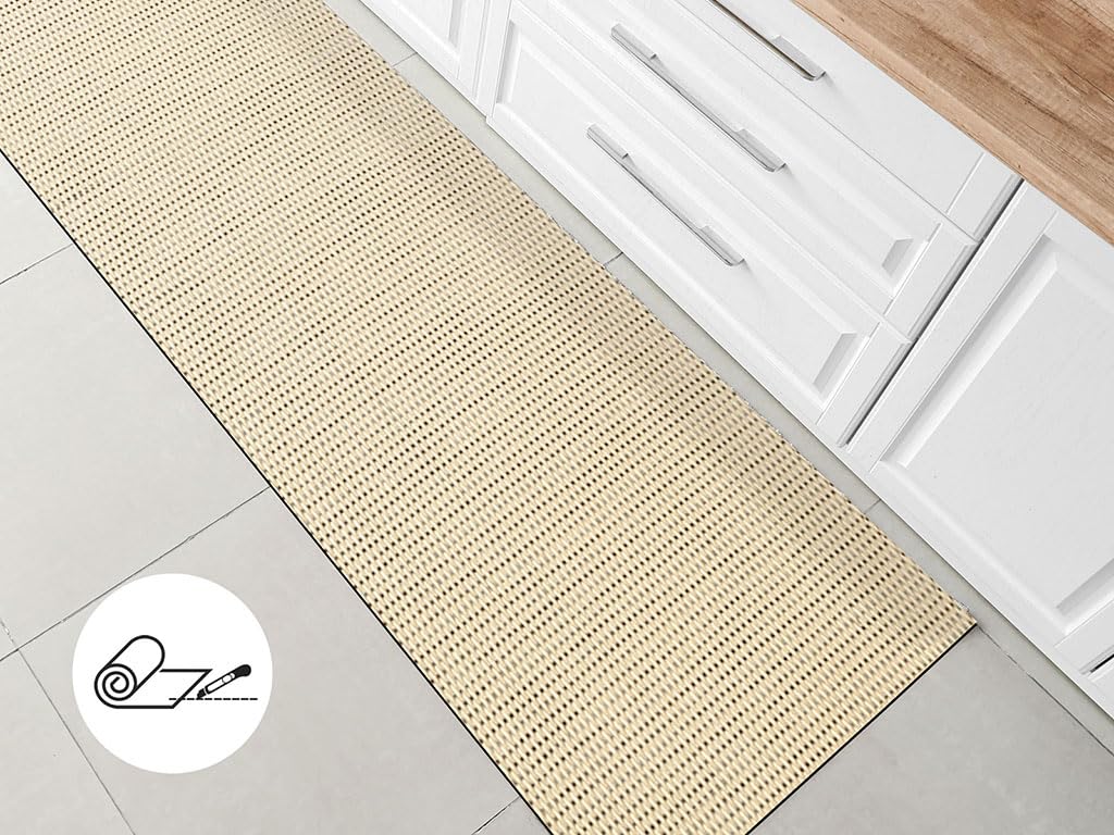 HPFloor Vinyl Rug Teppichläufer 200x90 Beige/Schwarz Classic Nordic