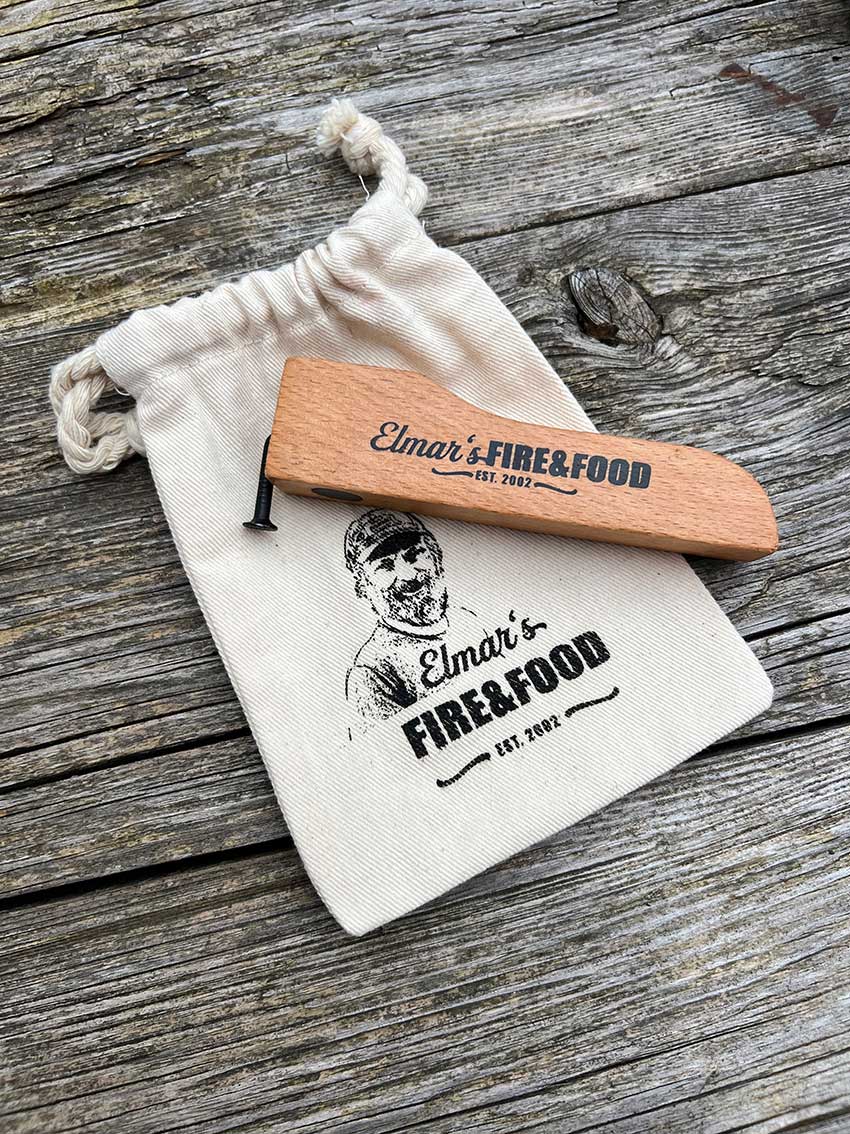 Elmar's Flaschenöffner Holz mit Magnet 11,4 cm im Beutel