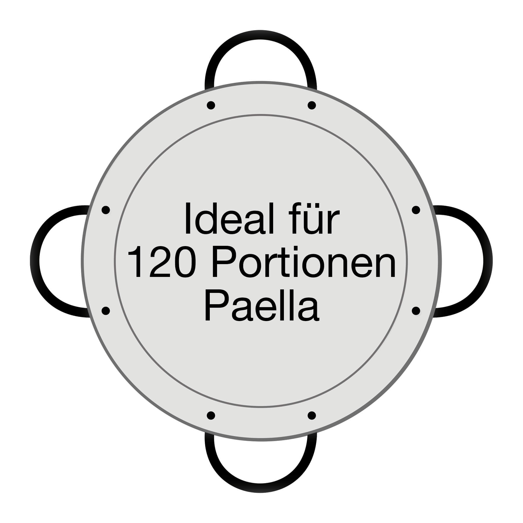 AllGrill Paella World Paella-Pfanne Stahl 115 cm 120 Portionen