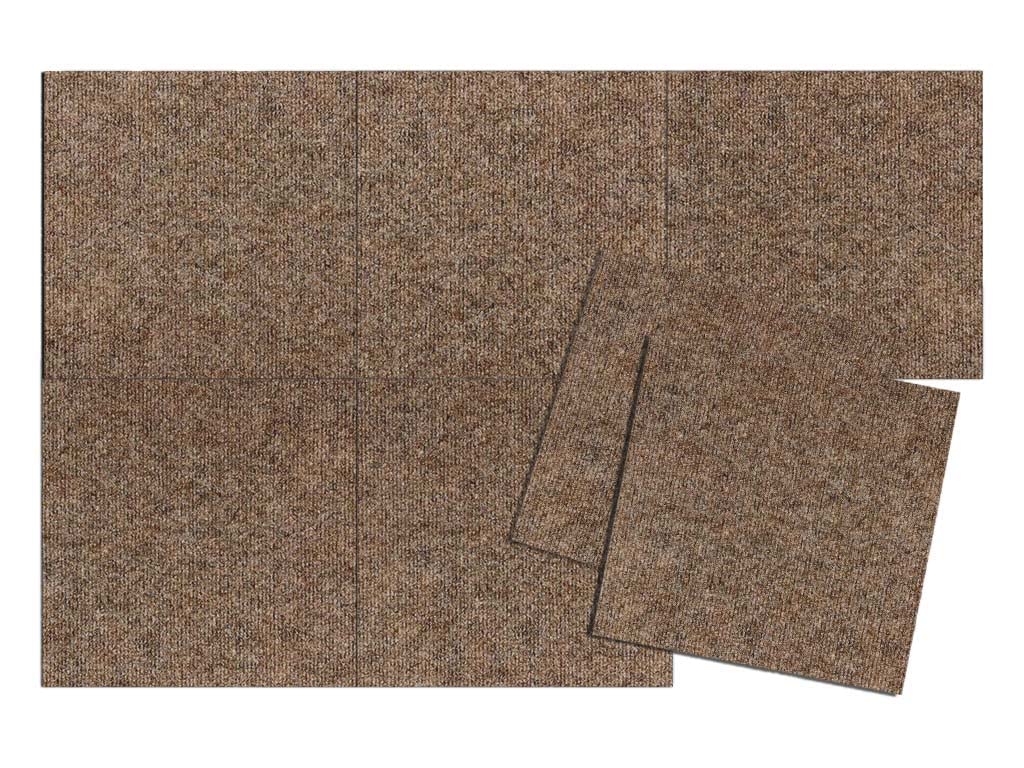 HPFloor Jersey Teppichfliese 50x50 cm dunkelbraun selbstliegend