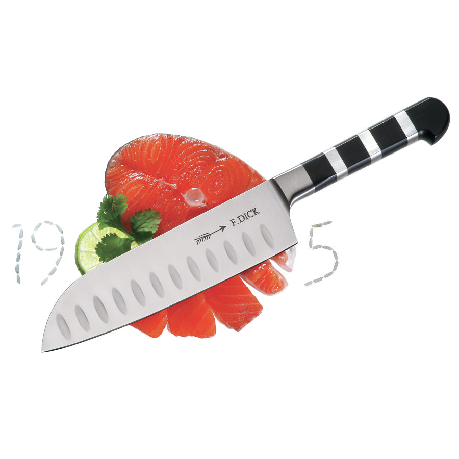 Dick 1905 Santoku 18 cm Kullenschliff schwarz