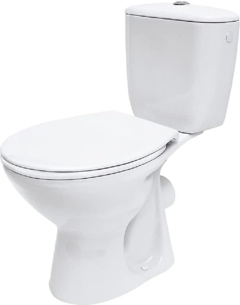 Cersanit Stand WC Komplettset Keramik-Toilette Weiß 37 cm