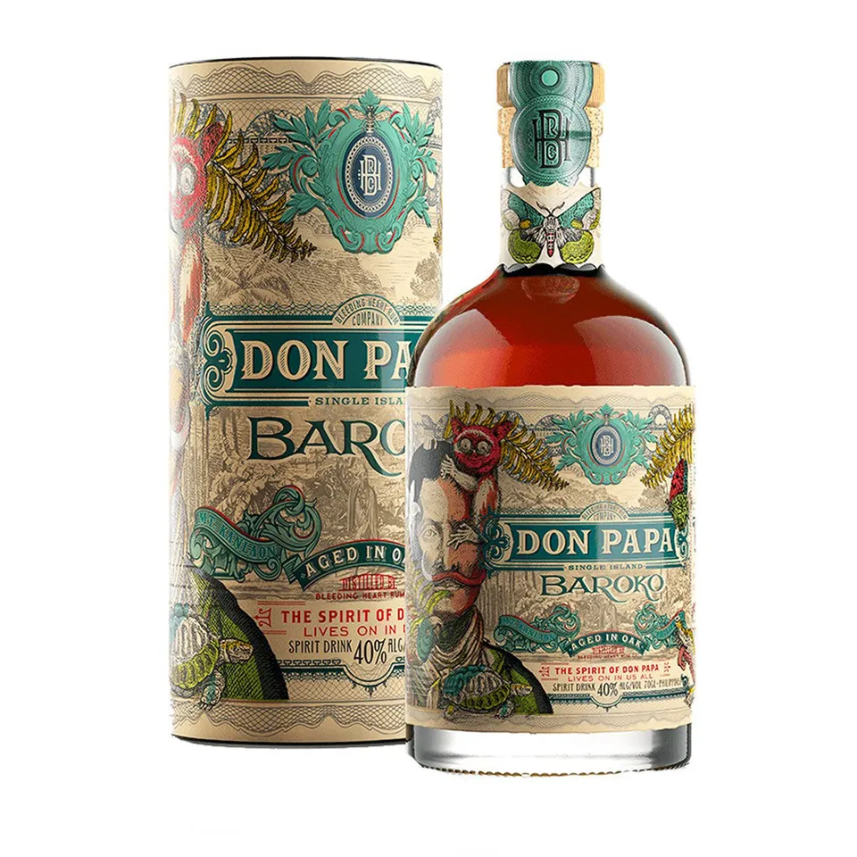 Don Papa Baroko Rum 0,7 l 40% Vol Flasche Vanille-Honig