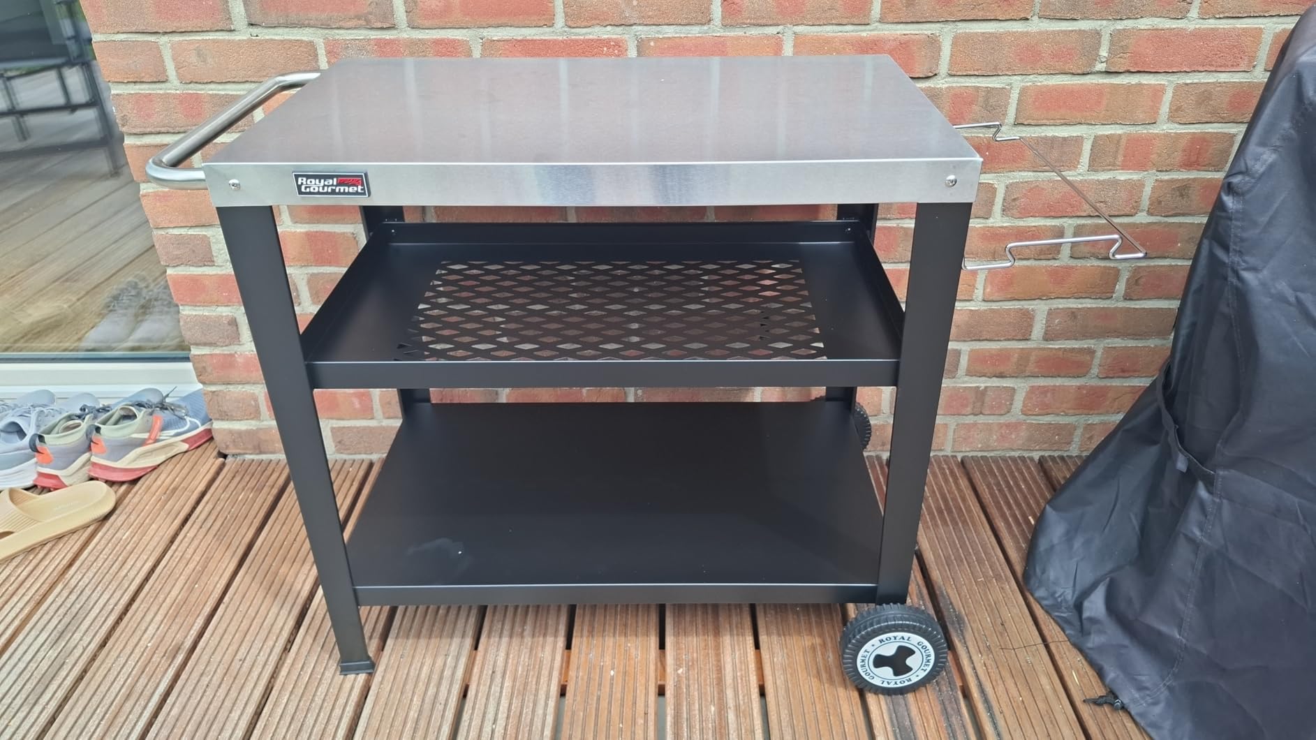 Royal Gourmet Grillzubehör Servierwagen Edelstahl 85x50