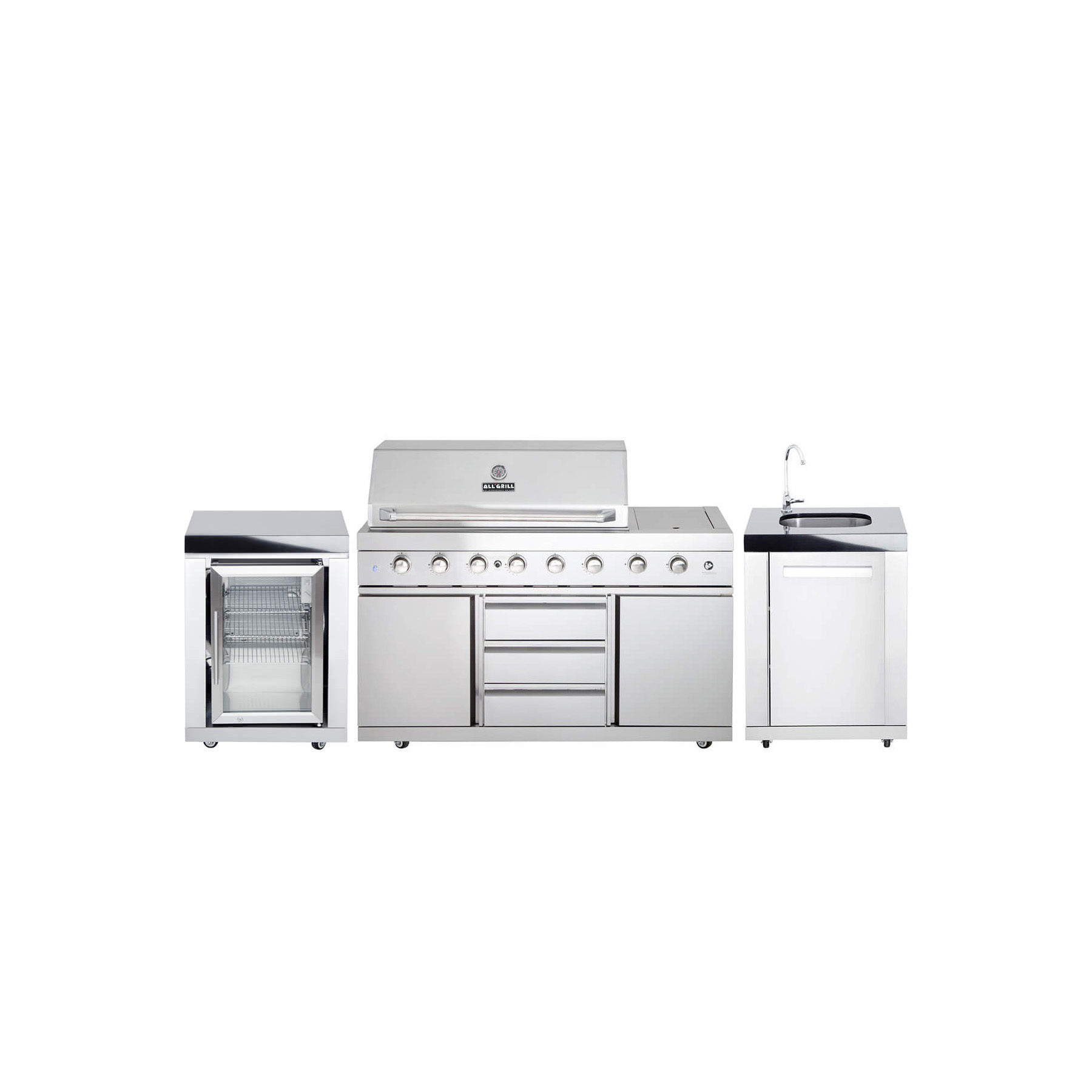 AllGrill Außenküche Variante 13 Outdoorküche Edelstahl