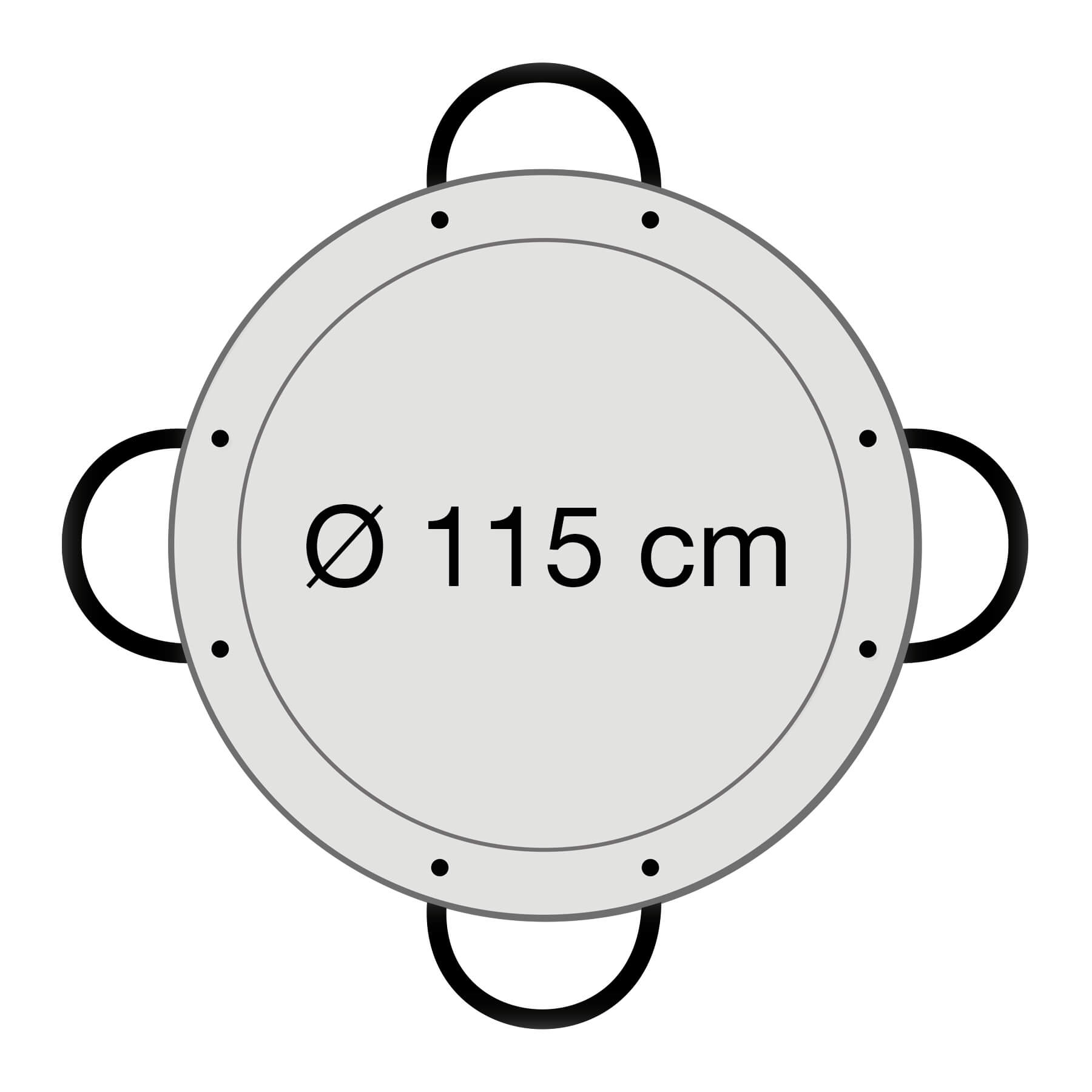AllGrill Paella World Paella-Pfanne Stahl 115 cm 120 Portionen
