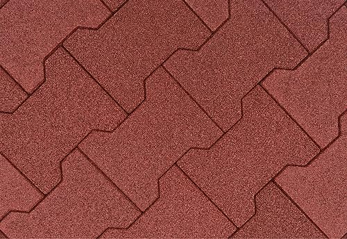 HPFloor Fall Protection Mats Gummiziegel Rot 45 mm