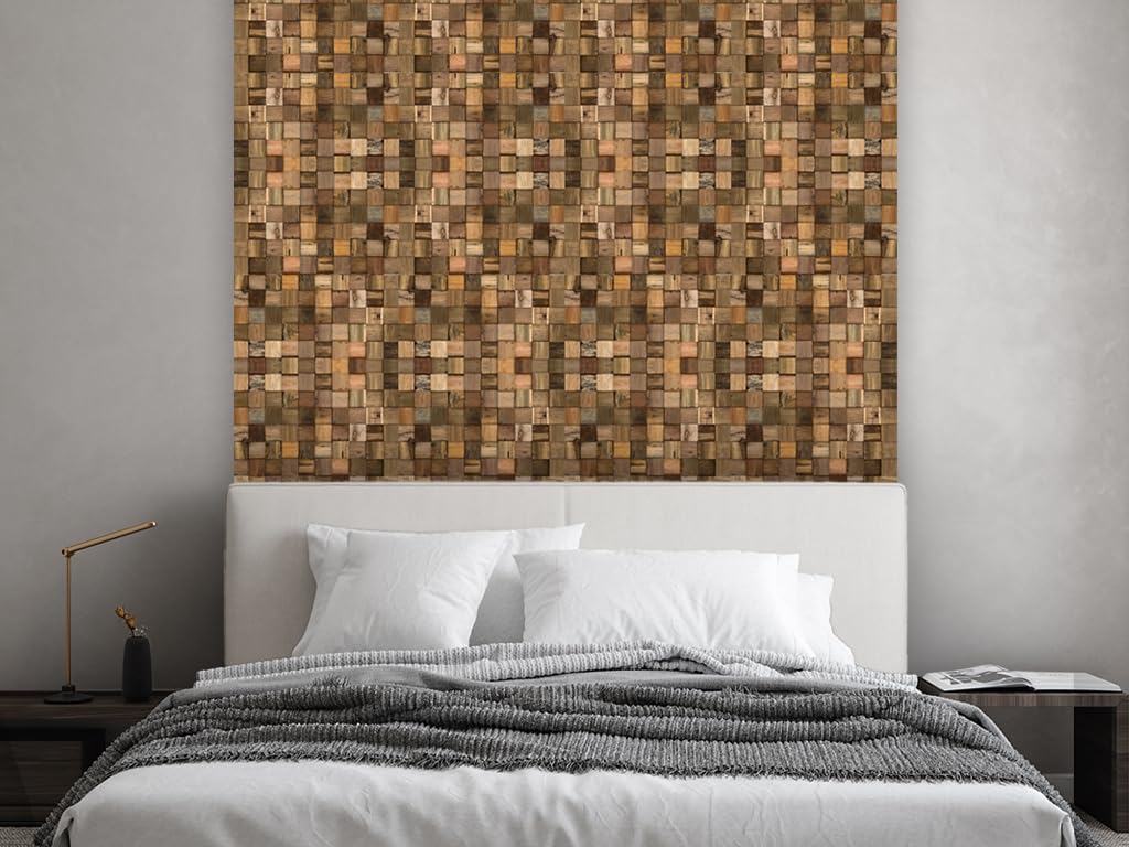HPFloor Edelweiss Wandpaneele Teak 18er Set braun 3D Echtholz
