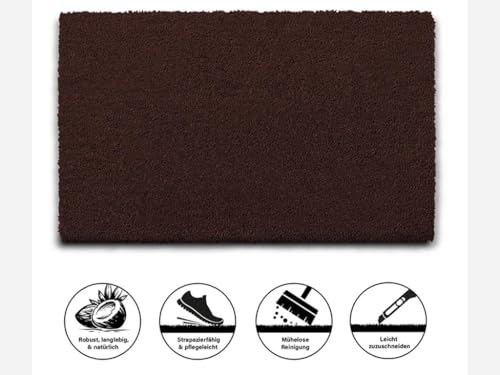 HPFloor Kokosmatte 200x400 Braun Fußmatte 24mm rutschfest