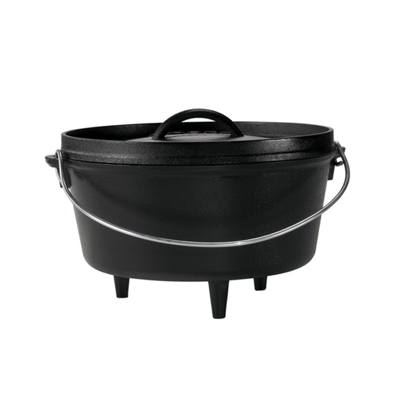 FIRE&FOOD Lodge Camp Dutch Oven 12" Topf 7,5L Gusseisen mit Füßen