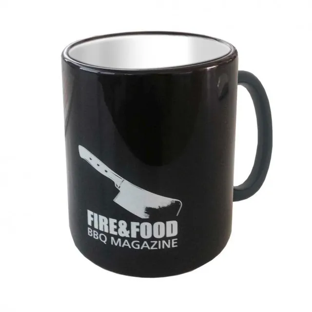 FIRE&FOOD Fan-Tasse Black&White Keramik 300ml Logo