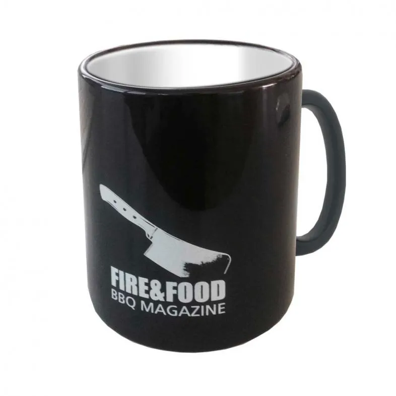 FIRE&FOOD Fan-Tasse Black&White Keramik 300ml Logo