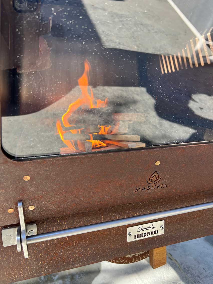 MASURIA Kamin nexo Corten Outdoor Pizzaofen mit Belüftung