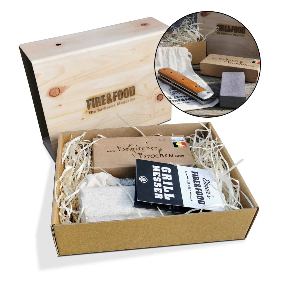 Elmar's FIRE&FOOD Schleif-Schneid-Duo Messerset Geschenk