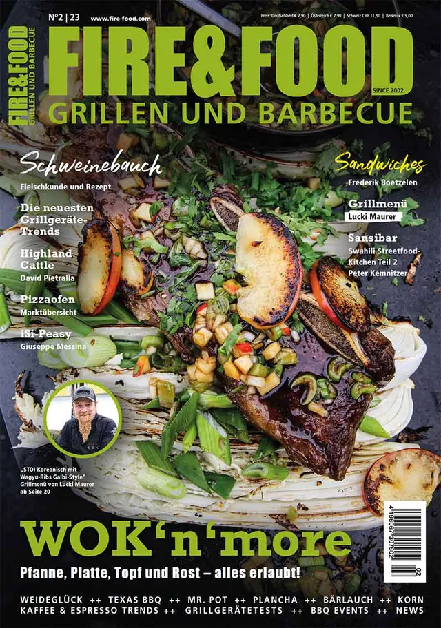 FIRE&FOOD Einzelausgaben Magazin 2023/02 Printausgabe Grillrezepte
