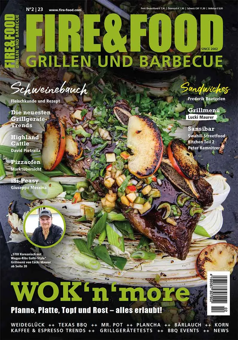 FIRE&FOOD Einzelausgaben Magazin 2023/02 Printausgabe Grillrezepte
