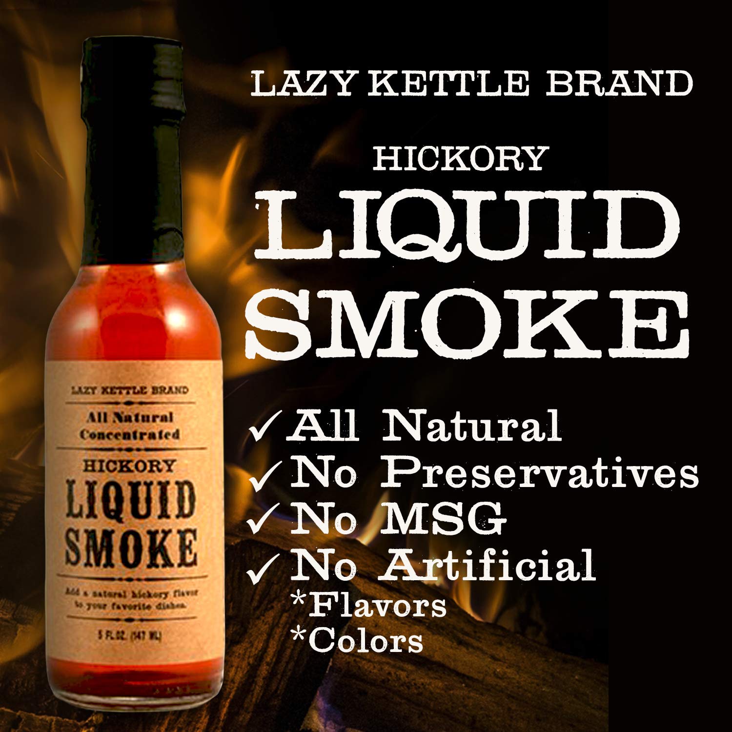Lazy Kettle Liquid Smoke Hickory Flüssigrauch natürlich