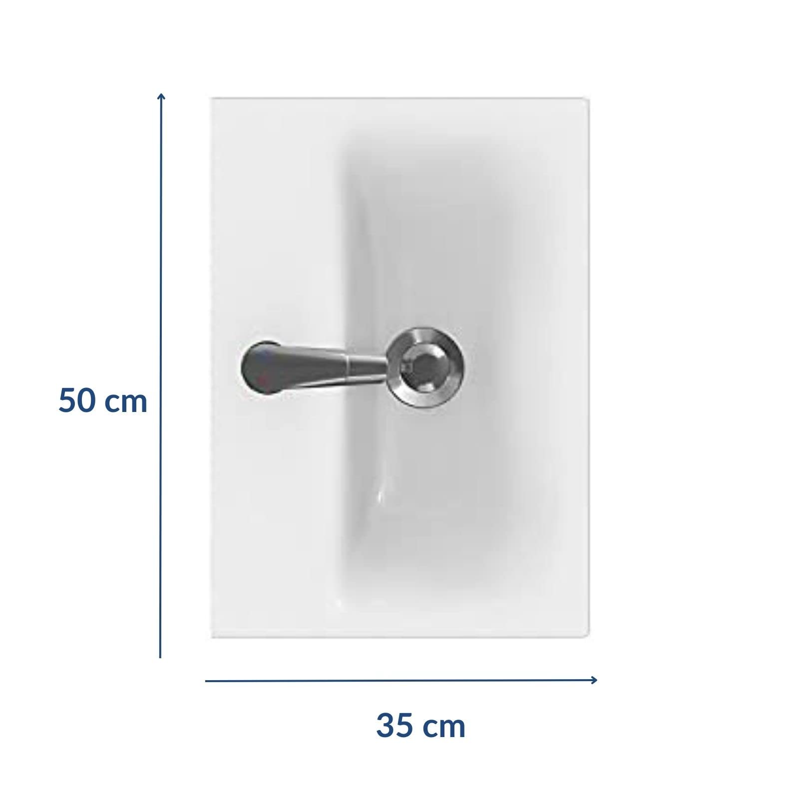 Cersanit Moduo 50 Slim Waschbecken weiß 50x35 cm Keramik